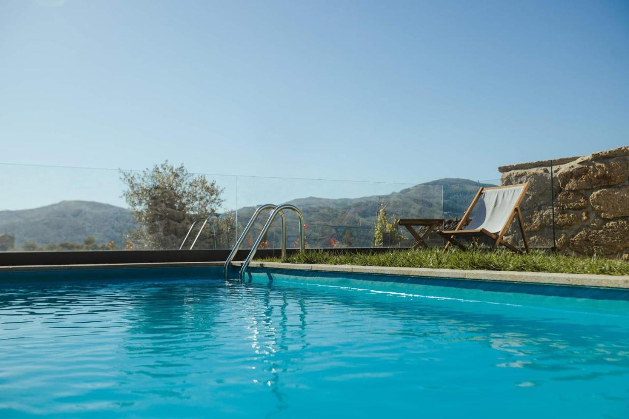 特拉什杜博鲁Casa Da Vila - Pool & Hot Tub With Mountain View In Geres别墅 外观 照片