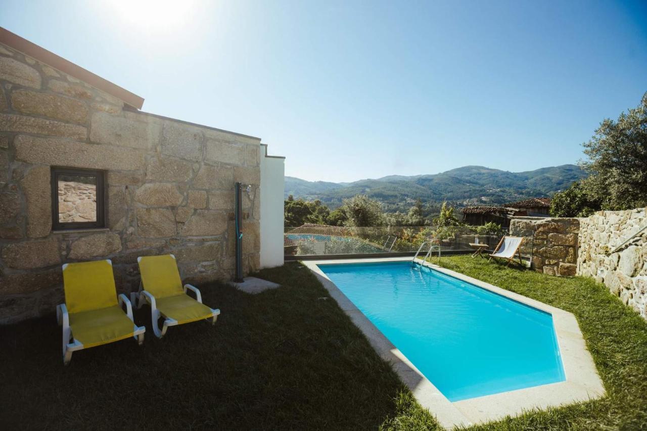 特拉什杜博鲁Casa Da Vila - Pool & Hot Tub With Mountain View In Geres别墅 外观 照片